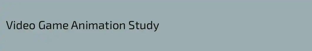 Video Game Animation Study